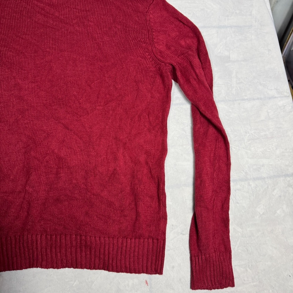 Croft & Barrow Mens Pullover Sweater Maroon Red Knit Crew Neck Winterwear Size L - Picture 8 of 16